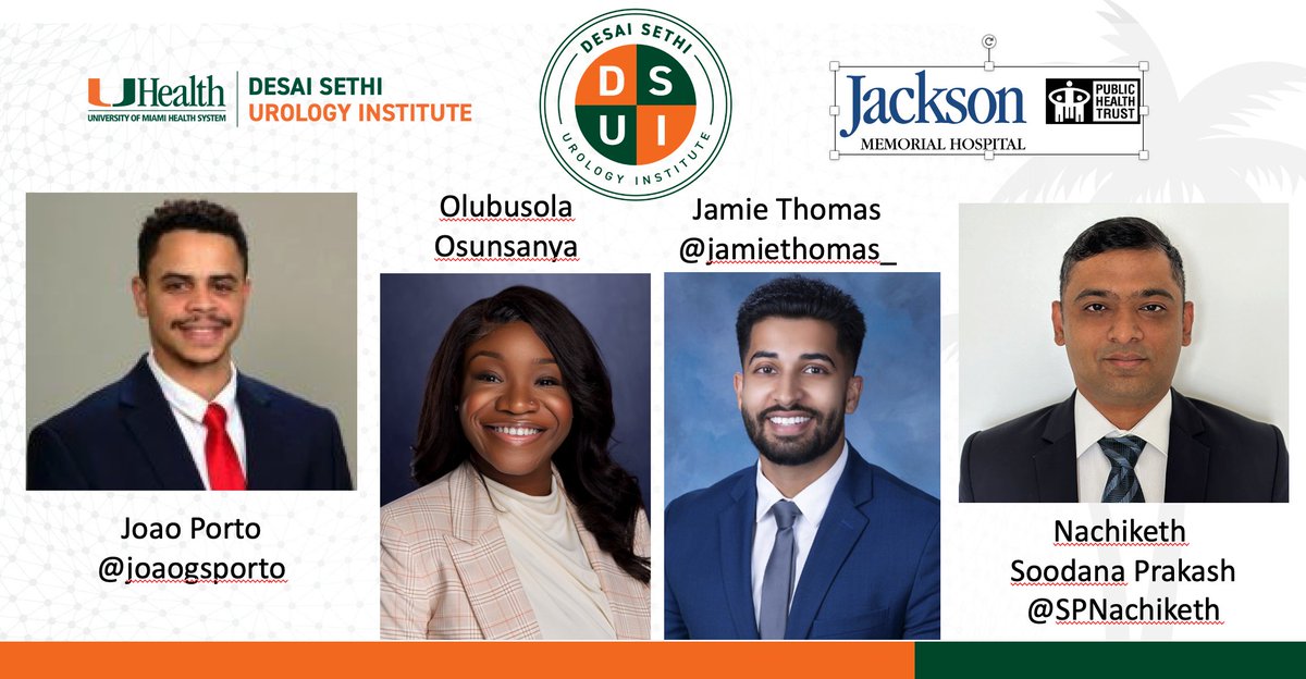 Desai Sethi Urology Institute (@dsui_miami_uro) on Twitter photo Our first 4-resident class!!!! Congratulations <a href="/joaogsporto/">Joao Porto</a>, Olubusola Osunsanya, <a href="/jamiethomas_/">Jamie Thomas</a> , and <a href="/SPNachiketh/">Soodana Nachiketh</a>!
#AUAMatch2024 <a href="/AmerUrological/">Amer. Urol. Assn.</a> <a href="/UMiamiHealth/">UMiami Health System</a> <a href="/JacksonHealth/">Jackson Health System</a> #4our4 #UroSoMe Our first 4-resident class!!!! Congratulations <a href="/joaogsporto/">Joao Porto</a>, Olubusola Osunsanya, <a href="/jamiethomas_/">Jamie Thomas</a> , and <a href="/SPNachiketh/">Soodana Nachiketh</a>!
#AUAMatch2024 <a href="/AmerUrological/">Amer. Urol. Assn.</a> <a href="/UMiamiHealth/">UMiami Health System</a> <a href="/JacksonHealth/">Jackson Health System</a> #4our4 #UroSoMe