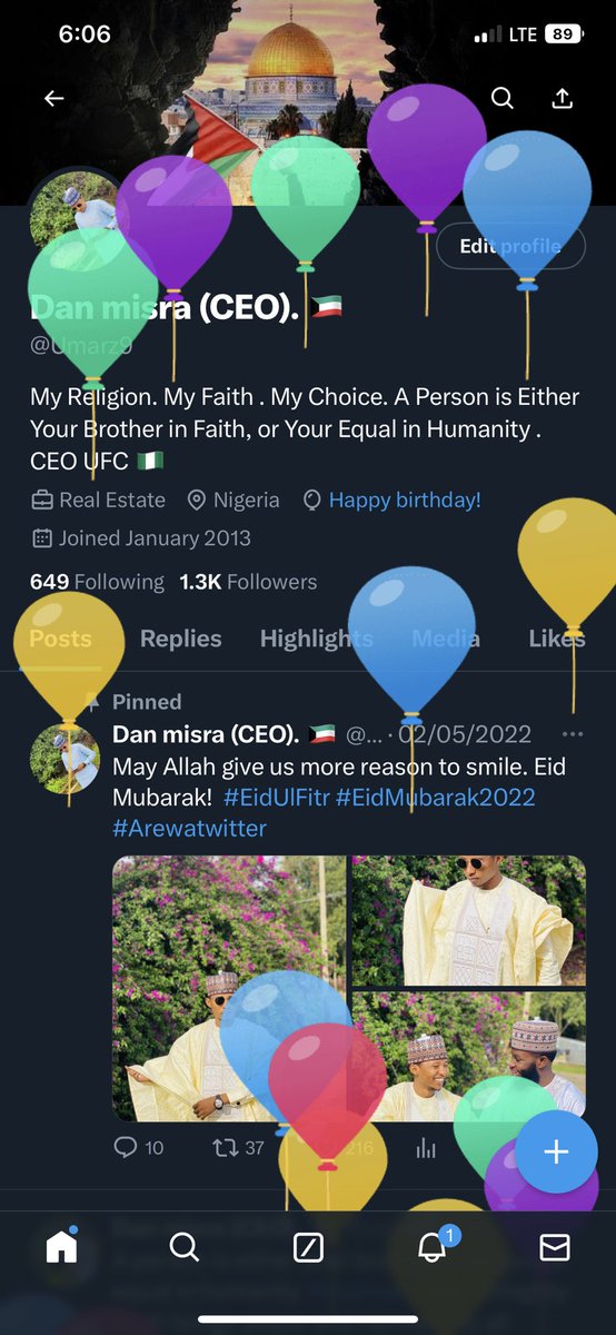 Umarz9's tweet photo. Alhamdulillah 🙏
It is the year for my dreams to come true Insha Allah , happy birthday to me . https://t.co/qzIfP5RKQq