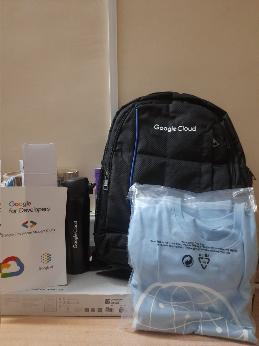 om1024bhosale's tweet photo. Recieved "Google Cloud Study Jams" Swags.
Cheers  👏 https://t.co/5ma21mjLgv