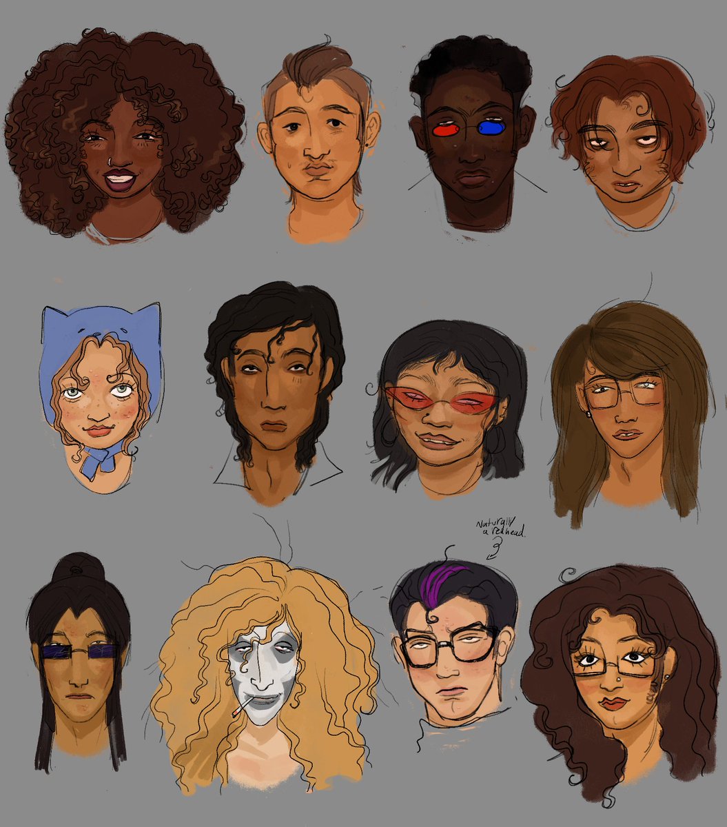 Not getting good coloring from me today because I'm lazy. If I told people  these were my OCS they would probably believe me. #homestuck #aradia #tavros  #sollux #karkat #nepeta #kanaya #terezi #vriska #, image size:1055x1200