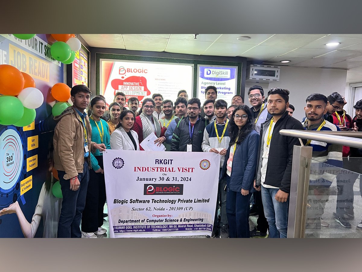 rkgit_'s tweet image. Ms. Kumud Alok, Mr. Lakshya Mahur, Ms. Monika Agarwal and Mr. Sakil Ahamad have visited the organization.
#IndustrialTour #CSE #blogic #IT #college #collegelife #top_college #Registration_Open #RKGIT #ece #Btech #Admissions #Learning #best_college #NCR #ghaziabad #management