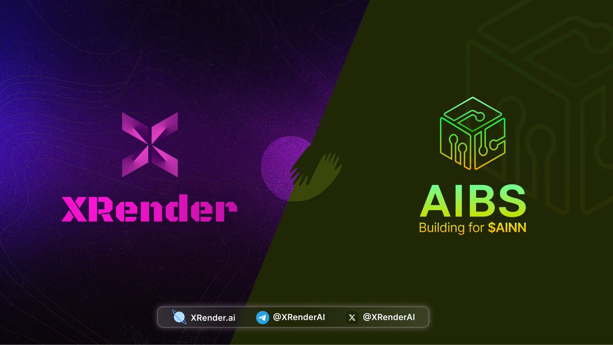 XRender AI (@xrenderai) on Twitter photo ๐XRenderAI & <a href="/AINN_AIBS/">$AIBS</a> : A Powerhouse Partnership! ๐ค
๐ฅ We're thrilled to announce our partnership with AIBS, a leader in the AI Inscription sector ($AINN). ๐
โกAIBS is all about a Web3-based AI app marketplace and payment platform, supporting thousands of AI dApps and ๐XRenderAI & <a href="/AINN_AIBS/">$AIBS</a> : A Powerhouse Partnership! ๐ค
๐ฅ We're thrilled to announce our partnership with AIBS, a leader in the AI Inscription sector ($AINN). ๐
โกAIBS is all about a Web3-based AI app marketplace and payment platform, supporting thousands of AI dApps and