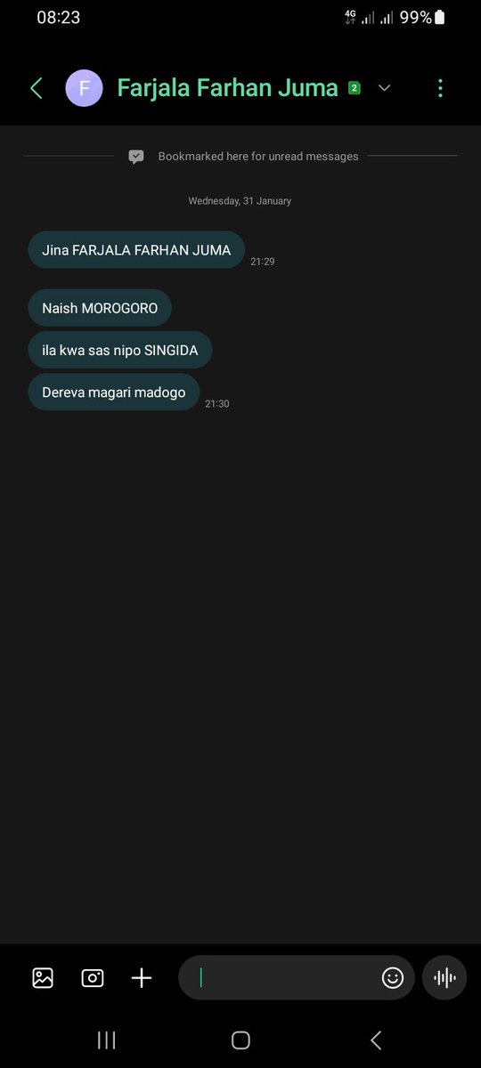 Habari ndugu zangu
Ndugu yetu mwengine huyu anahitaji kazi ya udereva kama kuna mtu anaconnection tumsaidie aweze kupata kazi atoke kwenye list ya majobless

[Name] Farjala Farhan Juma
[Mobile] +255 750 760 995

Repost 
Like
Comment 
Share