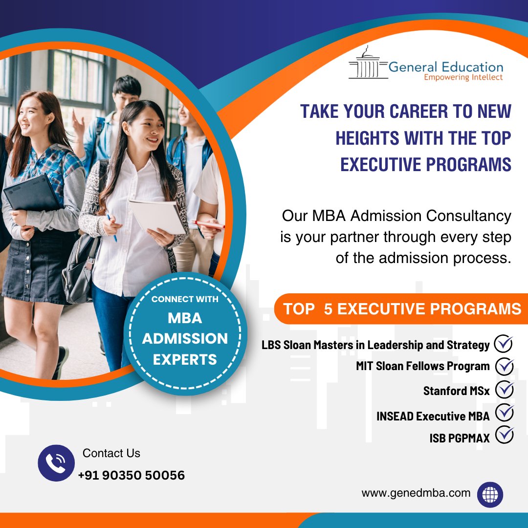 contact us at 090350 50056
#MBAExecutive #mbaadmission2024 #MBAInterview #isbmb #mitsloan
Check your chances for a top B-school here : bit.ly/B-School-Chanc…