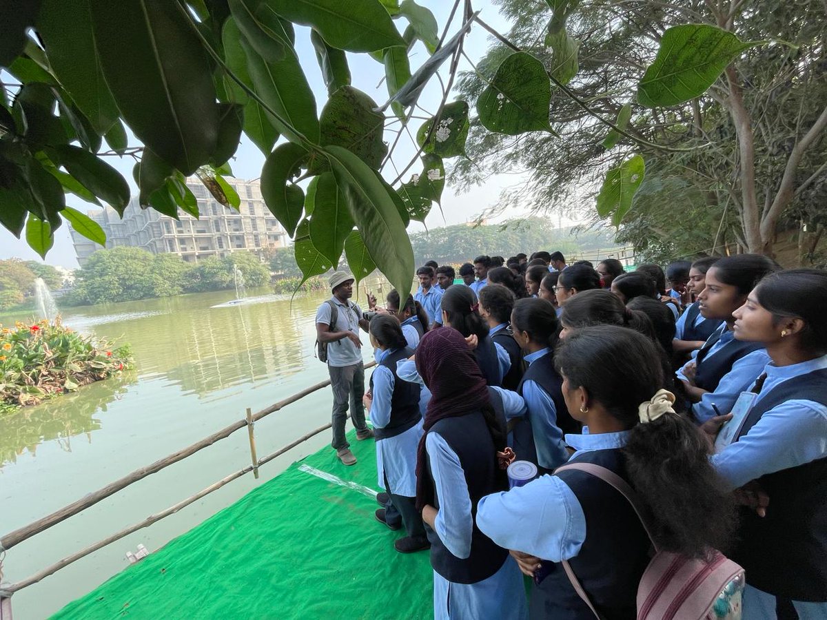 FCRI students joined #WorldWetlandDay celebrations at Neknampur Lake, organized by Dhruvansh NGO. Sagarika & Pooja (2021 Batch) won 1st prize in poster-making, while T Deepika secured 3rd place in project presentation. #EnvironmentalAwareness #fcri #fcrits #NeknampurLake