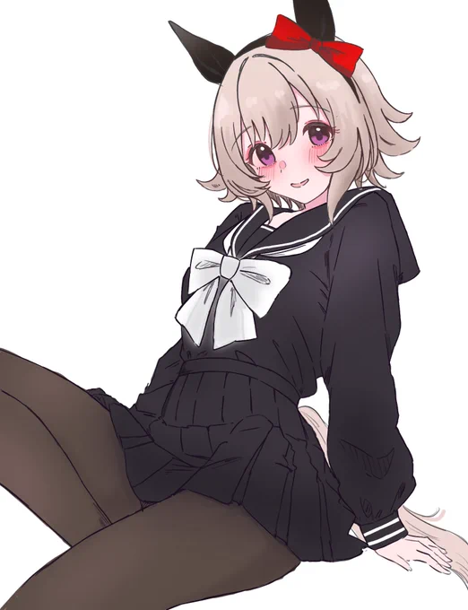 カレンに黒セーラー服は絶対似合うと思ったので 