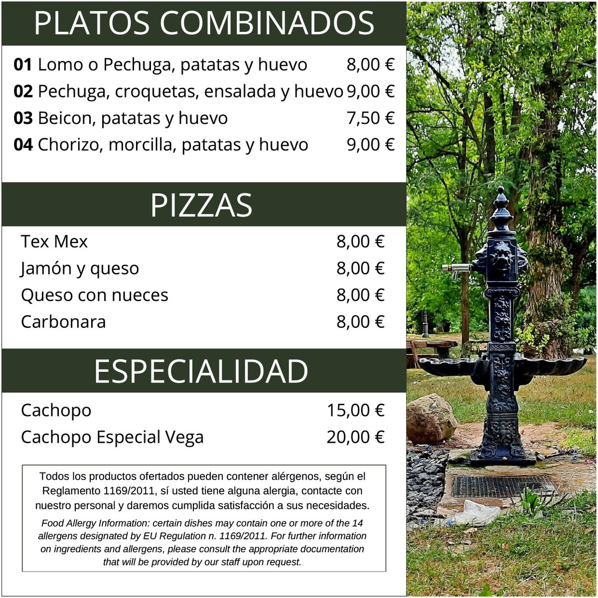 ElPuentedeVega's tweet photo. ✍ NUESTRA CARTA
De barra y para llevar #ToTakeAway
La puedes consultar desde tu teléfono 📲
#Carta #Menúdeldía #Comidacasera #Cocina #Comidarica #AComer #ComidaTradicional #Menudeldia #ComerBien #AquiSeCome
#TenemosUnTesoro #Vegacorredor #Ramales https://t.co/8FFtvC69Ue