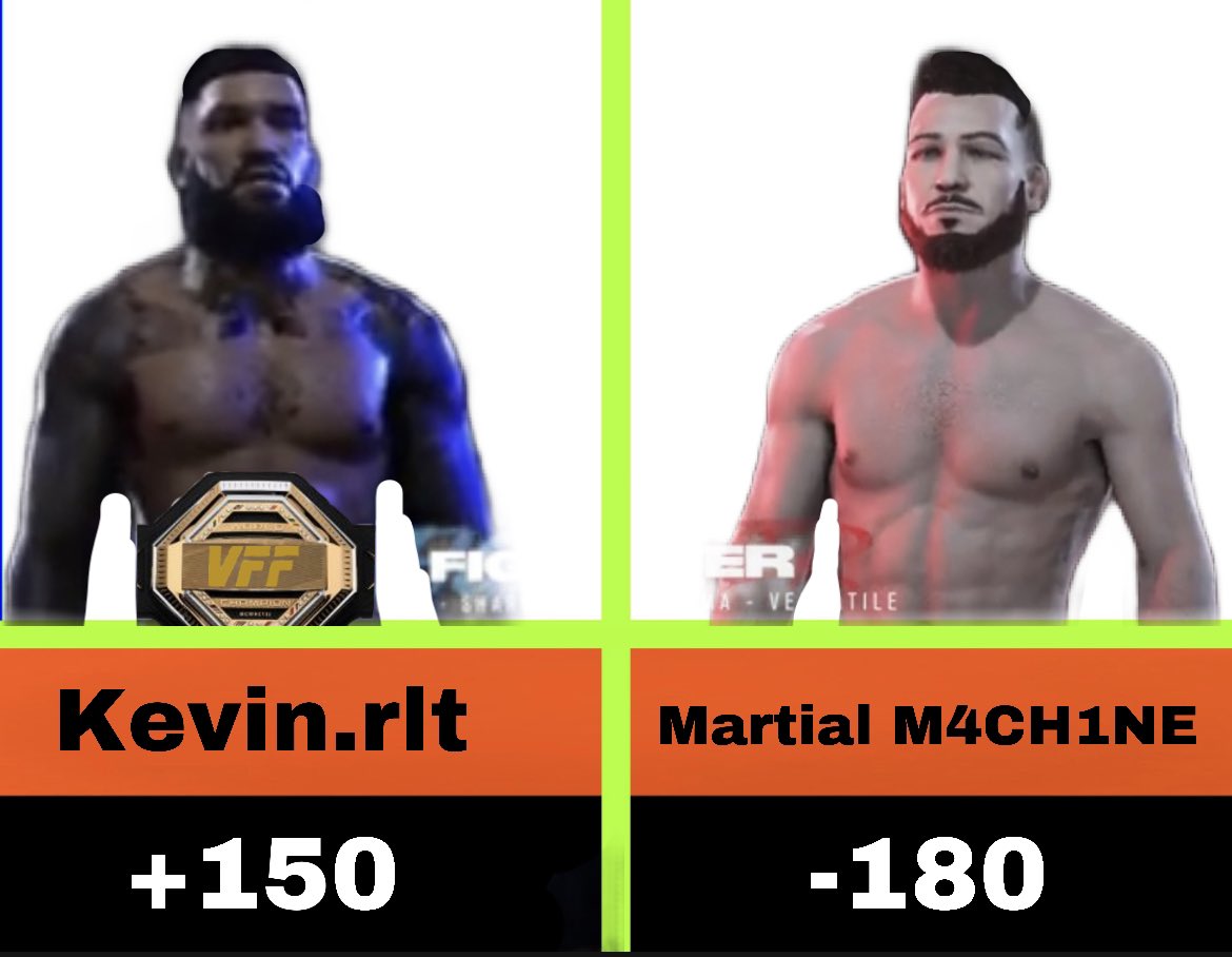 VFFederation's tweet photo. Your #VFF3 main event odds are set💸 https://t.co/fQDTlIlSG4