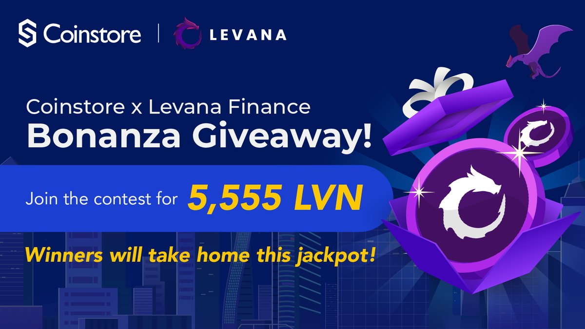 CoinstoreExc's tweet photo. 🎉 Coinstore x Levana Finace Bonanza Giveaway

🐉 Levana stands for "Leverage any Asset" and is revolutionizing the world of decentralized finance

💰 5,555 LVN Prize Pool!

⏳ Until Feb 12th 18:00 UTC+8

👉 https://t.co/qs4LT3UJf3

#Coinstore #Airdrops #Giveaway https://t.co/xqkZKtVfyH