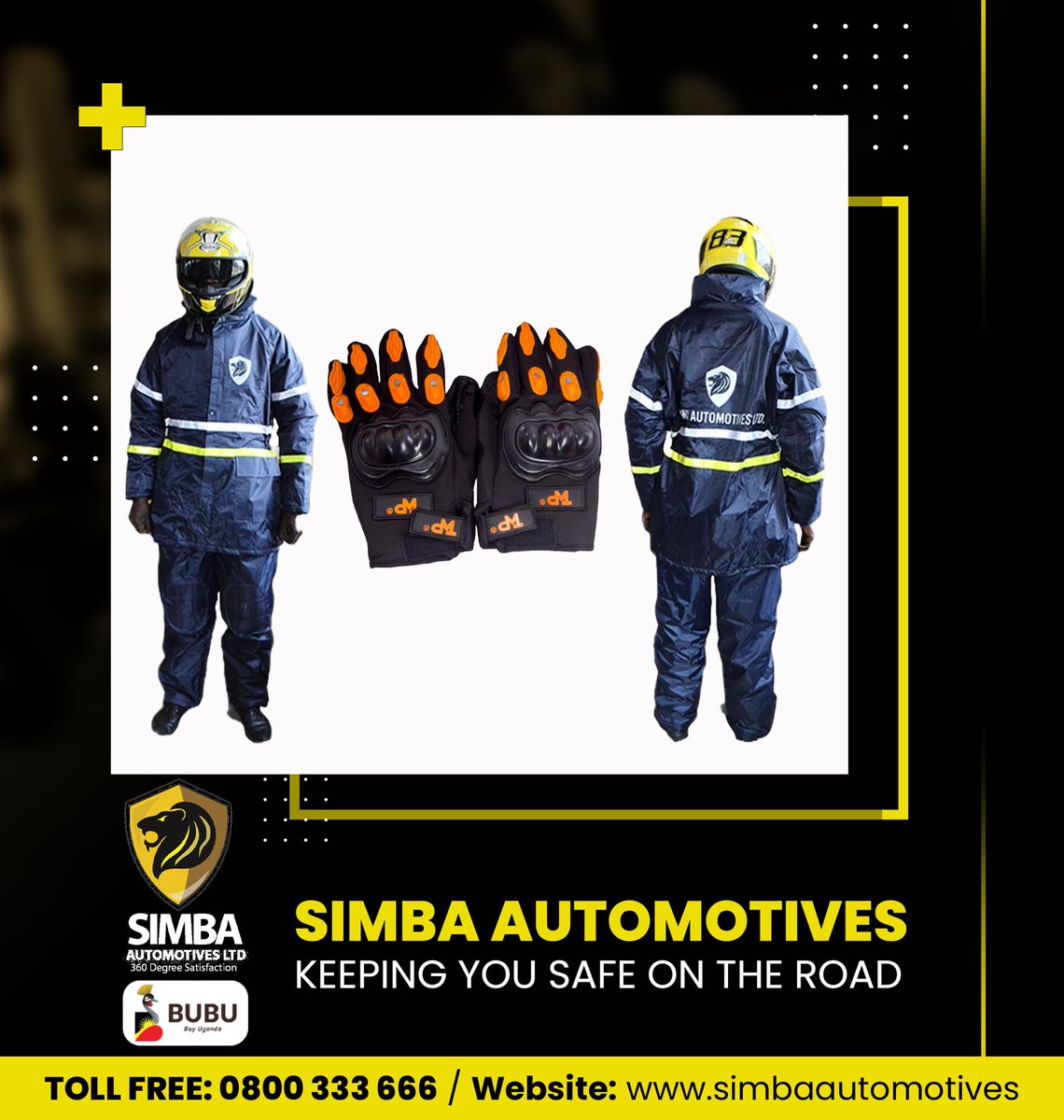 At Simba Automotives we believe safety is first,that's why we have all the gear for when you ride. 

Purchase your motorcycle accessories and customize them in quality too.
Let us guide you; ☎️ 0800 333 666

#motorcyclegear #bikegloves #simbaautomotives  #ugandabodaboda #boda