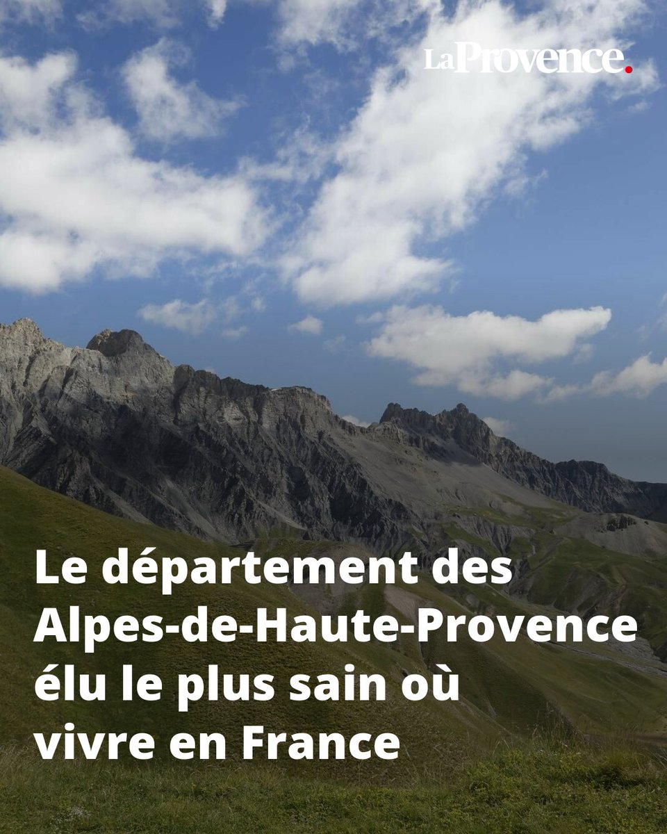 Les Alpes-de-Haute-Provence se positionnent comme le département le plus propice à une vie saine en France 👉 l.laprovence.com/tU0j