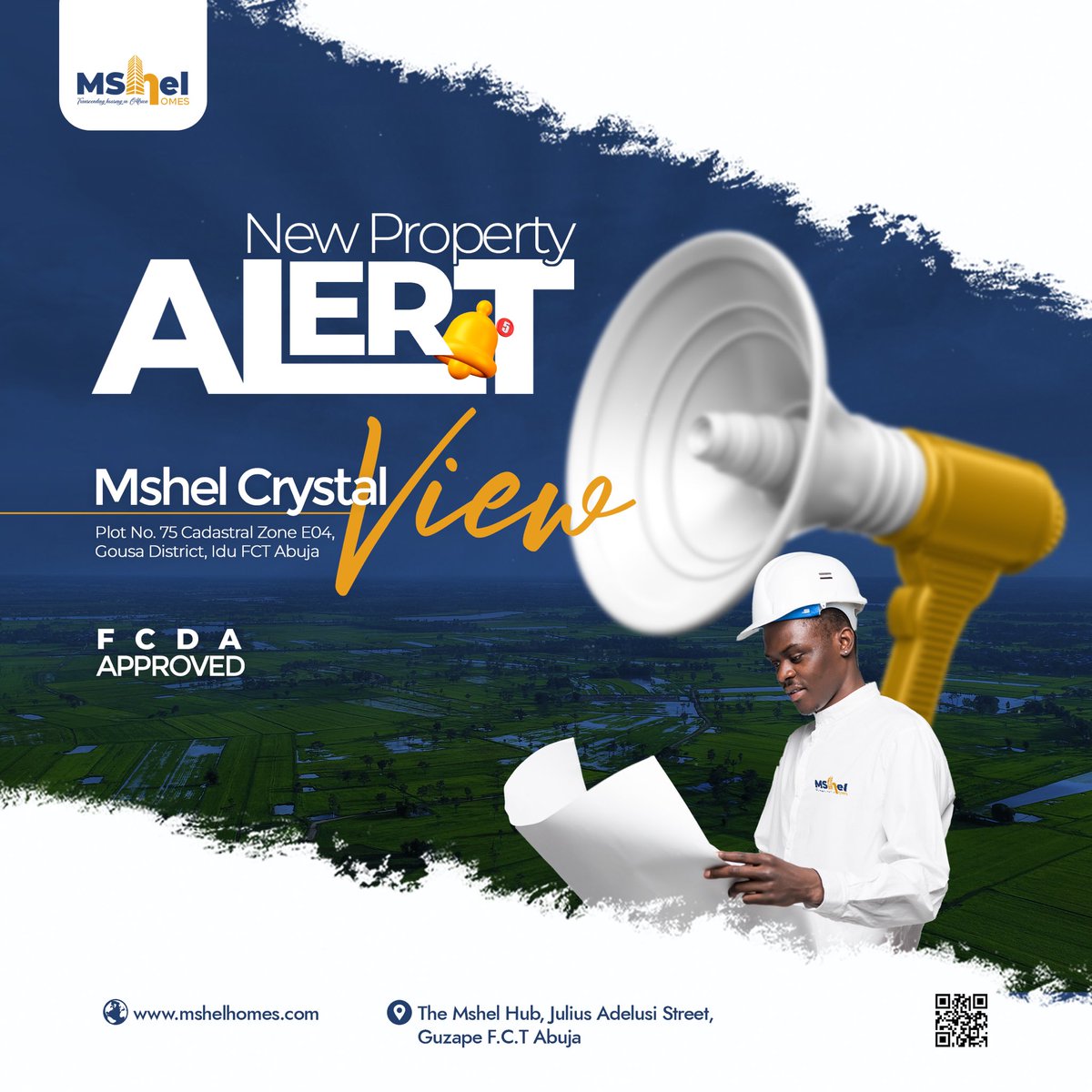 🥁New Property Alert 🥁

We are pleased to announce the latest addition to our property portfolio at Mshel Homes! 

Mshel Crystal View! 

This FCDA-approved land is a 10.39 hectares nested amidst serenity in Idu and presents a gateway to luxury living.

#newproperty