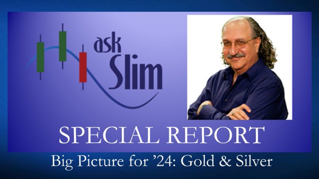 #Gold &amp; #Silver for 2024
Big Picture Analysis &amp; Longer-Term Outlook

Steve Miller, aka Slim, shares his unique charting

*Subscribe YouTube @askSlimTeam
*Like this video
*Sign up free at askslim.com
*Follow us on X <a href="/askslim/">Steve Miller</a>

⬇️⬇️⬇️
Watch here
youtu.be/ox6EEzf8KqM
