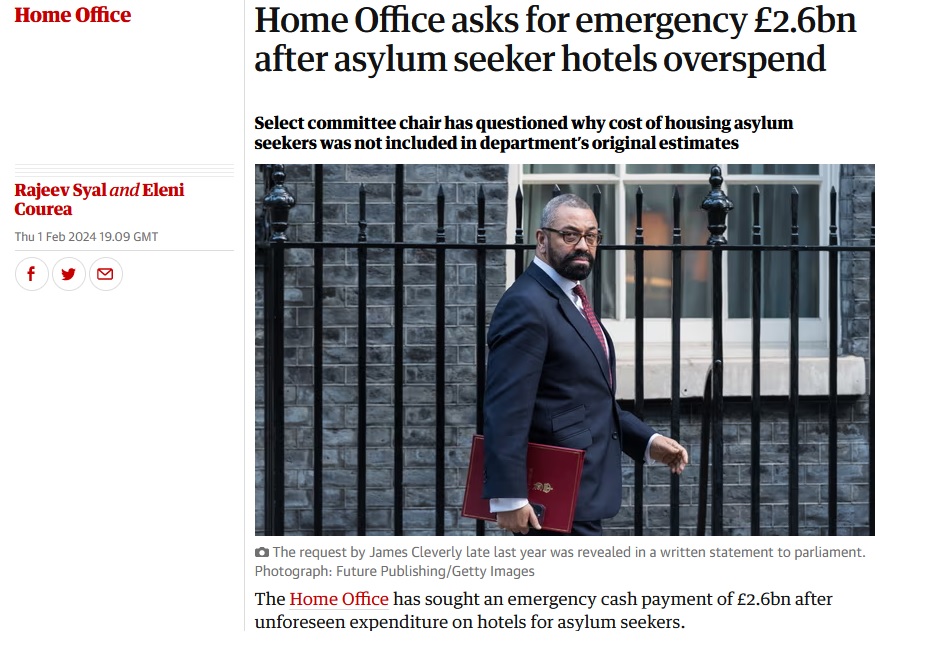 The Home Office now needs an EXTRA £2.6 billion of our taxpayer cash to host the swarm of illegal immigrants in hotels. Are you feeling 'enriched' yet? #DeportDeportDeport