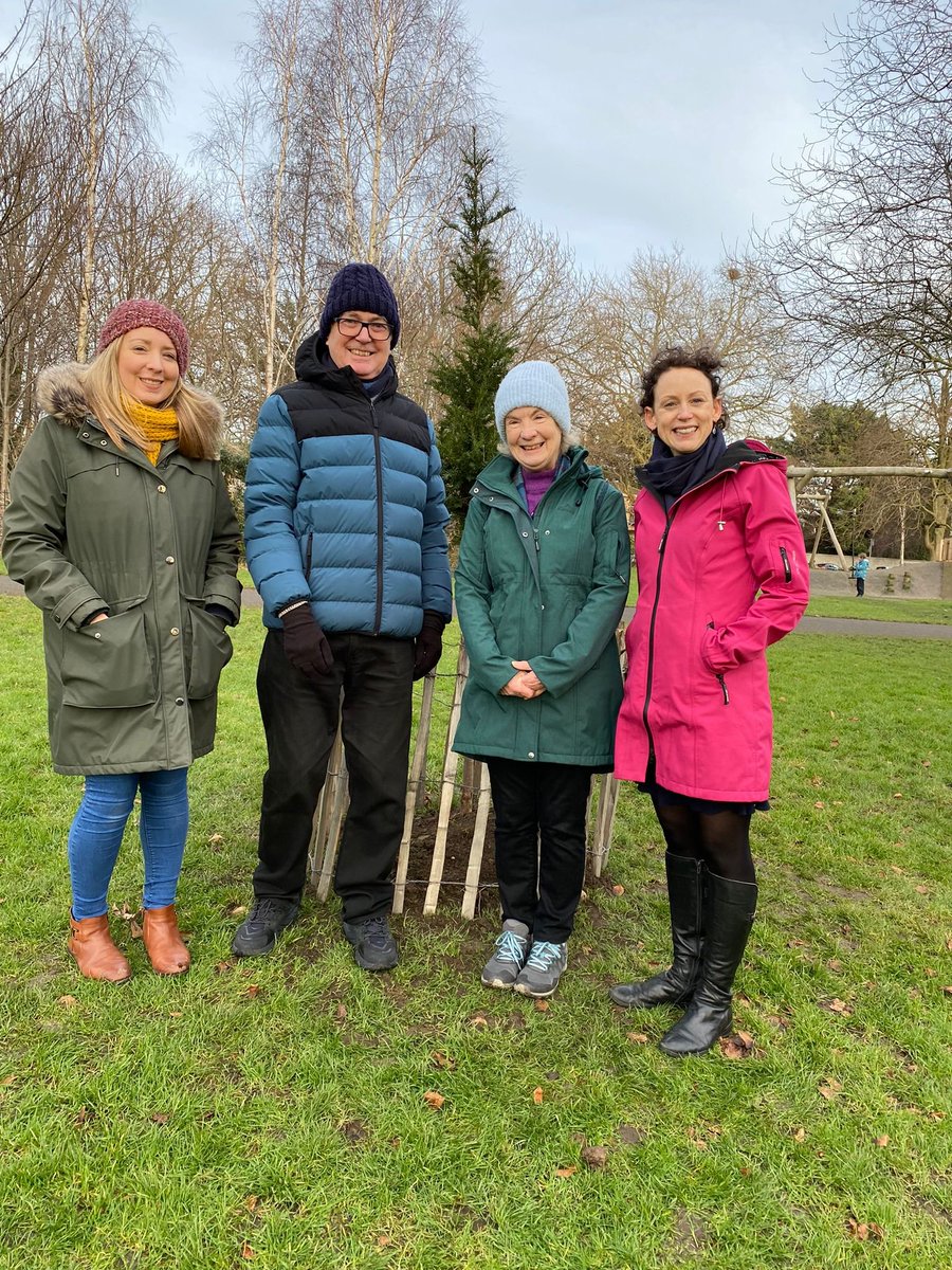 Congratulations to Drumcondra Triangle Residents Association on their initiative with <a href="/DubCityCouncil/">Dublin City Council</a>  Parks Dept in planting an Irish Yew tree in Griffith Park to celebrate St Brigids Day. Pic: Shona Keeshan of DTRA, Denis Hodson &amp; Catherine Hazlett of AHAA &amp; Sen Marie Sherlock