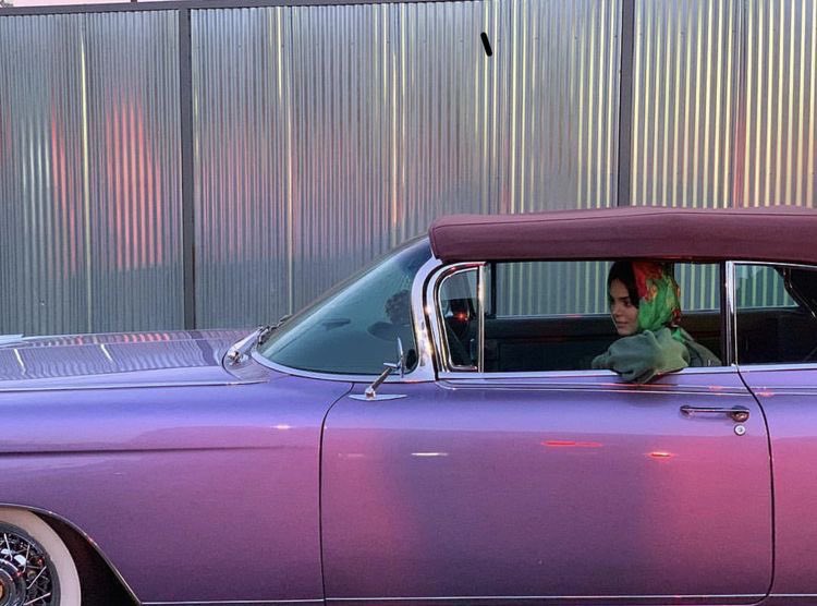 thatssohaute's tweet photo. kendall jenner and her lilac cadillac. i feel sick to my stomach the jealousy eats me away https://t.co/FhgRJrss7B