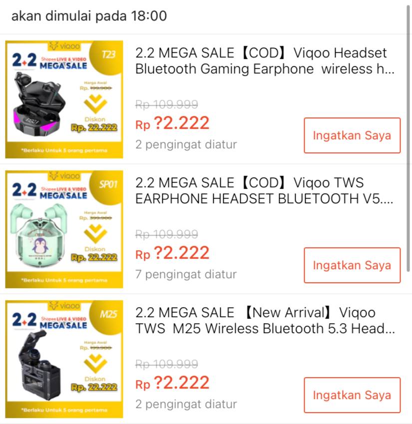 Harga Special Rp 22.222⏰18:00 WIB
shope.ee/4KunPUGTw5