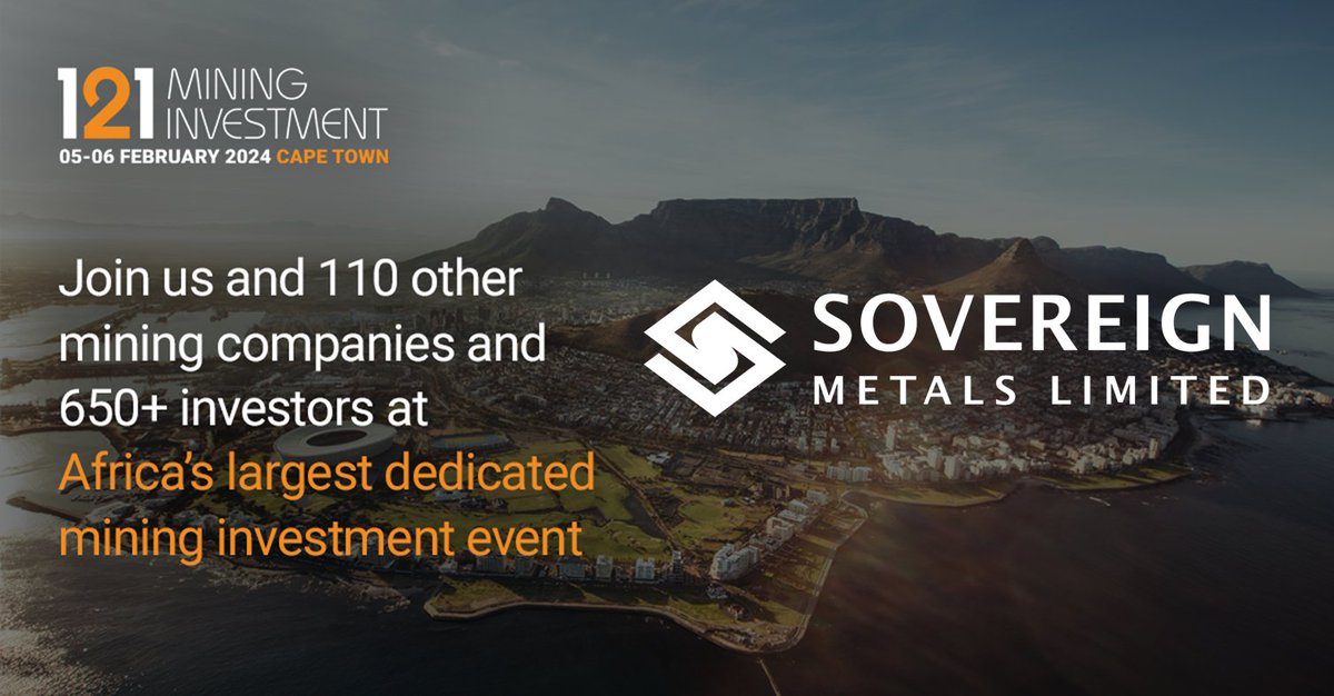 Looking forward to attending and presenting at the 121 Mining Investment Cape Town event next week! $SVM #SVML #Titanium #TiO2 #Graphite