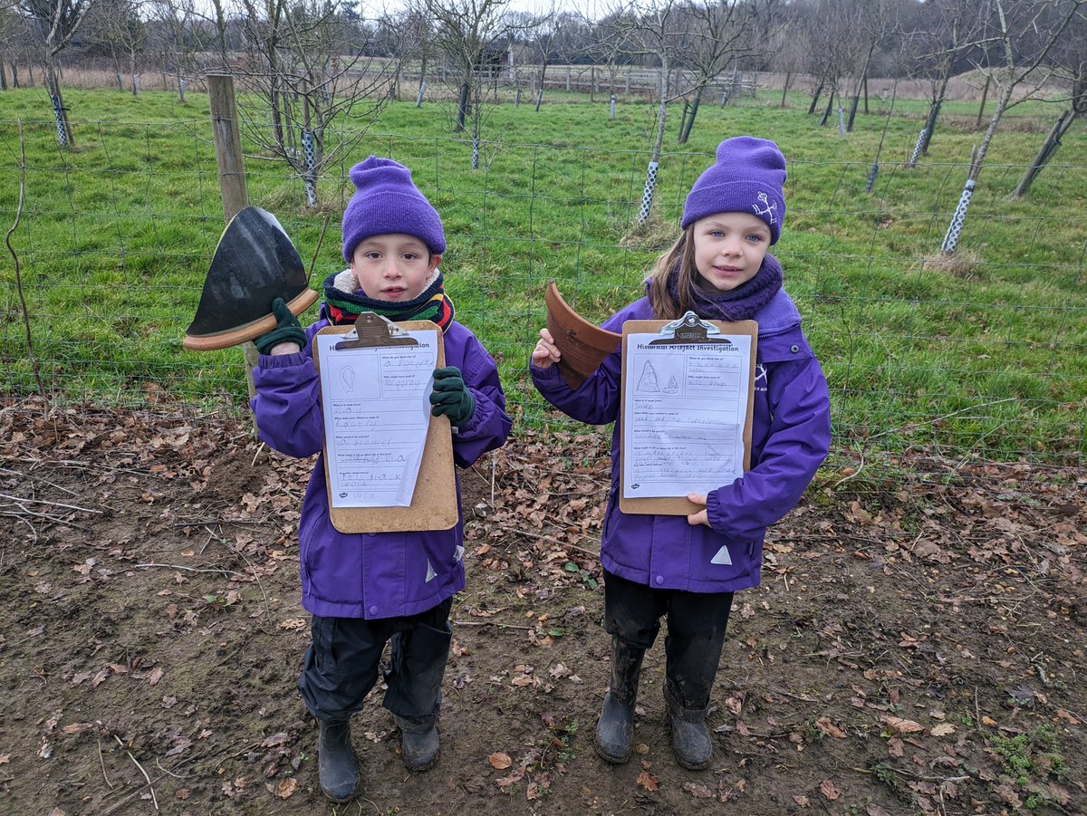 The #yorkhousey1 have had a great half-term of archaeology. Today pupils dug within a grid to find some pottery and then had to sketch and record their findings. Pupils then tried piecing bits together. Some brilliant observations and writing @YorkHouseSch #outdoorlearnig