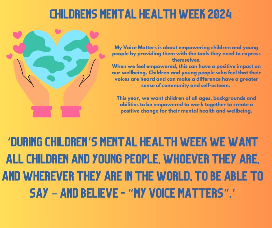We are so proud of the work we do across the North East Lincolnshire borough. Awareness weeks help to highlight how important the work that us as a team, education settings, parents/carers and families do to support young people really is. 🌟
childrensmentalhealthweek.org.uk/take-part/