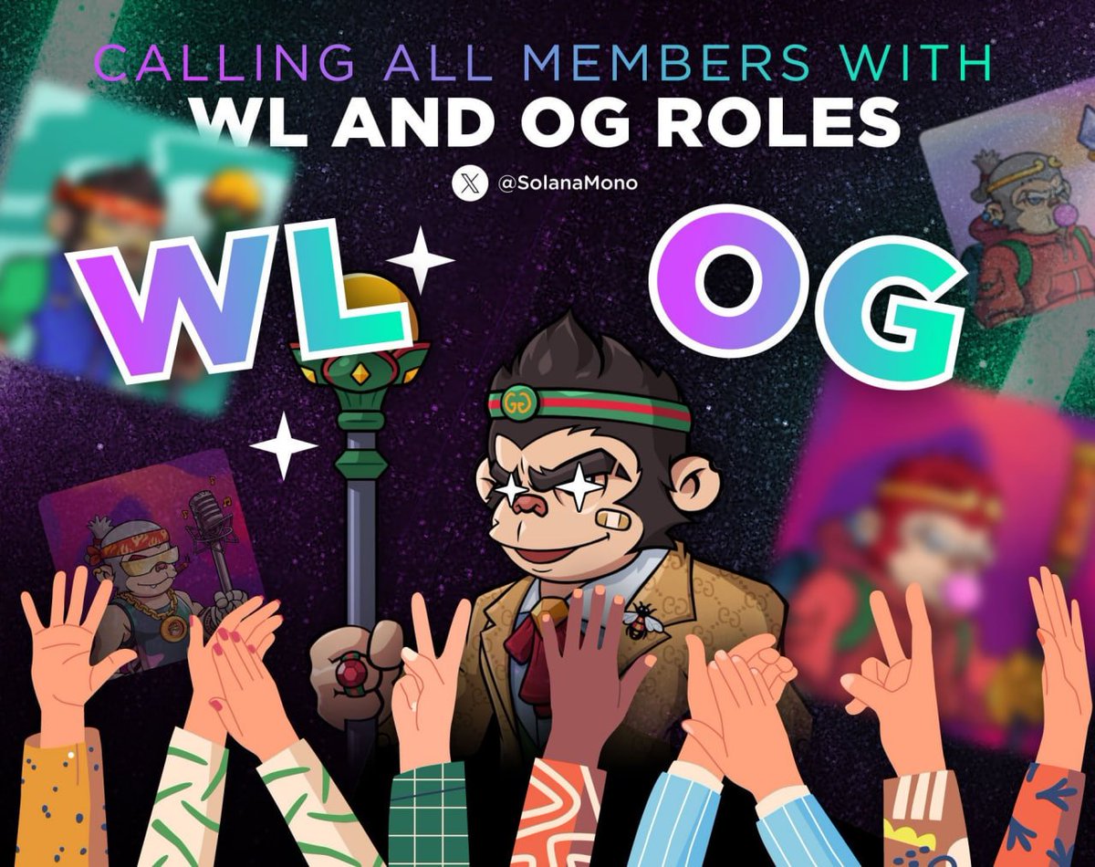 🎉 Ready for the NFT mint? 

🐒 Shout out to our members with WL and OG roles! Who's excited to join the minting frenzy? Drop a 🔥 to let us know! 
#SolanaWukong #mint #NFT #Solana