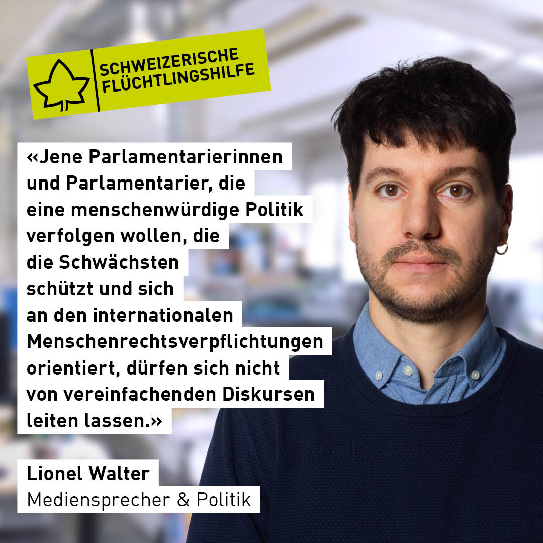 Die neue Legislatur dürfte mehr denn je vom heiklen Thema Asylpolitik geprägt sein. Die Schweizerische SFH wird sich aktiv für eine Asylpolitik einsetzen, die die Menschenwürde ins Zentrum stellt.
Lionel Walter, Mediensprecher &amp; Politik nimmt Stellung
👉fluechtlingshilfe.ch/publikationen/…