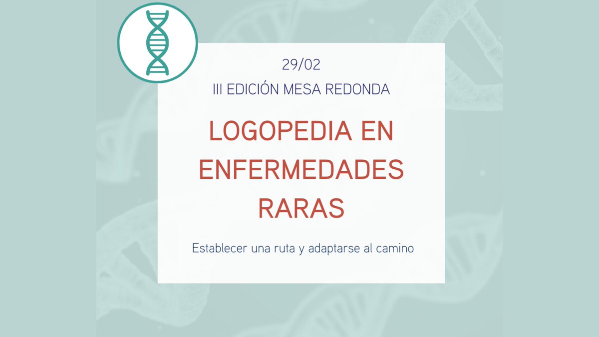 🟢Asistimos a la Mesa Redonda "Logopedia en Enfermedades Raras" del <a href="/ColeLogoMadrid/">ColeLogopedasMadrid</a>🥼

🗓️29 de febrero a las 10:30 hrs
💻A través de ZOOM

📝Inscríbete y conoce más aquí👉bit.ly/3waMEcQ