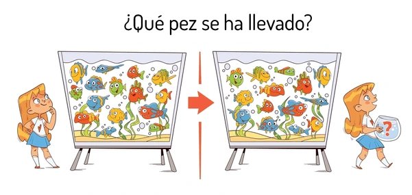PasatiemposE's tweet photo. Reto visual 👀!
La niña 👧🏼 quiere tener un pez 🐟 como mascota pero... ¿qué pez 🐠 se ha llevado? 🤔
Si te ha gustado ♥️ comparte el reto 🔄 y deja un mensaje con la solución 📨!

#pez #pecera #diferencias #reto #acertijo #adivinanza #PasatiemposE https://t.co/L3NKbRqIsq