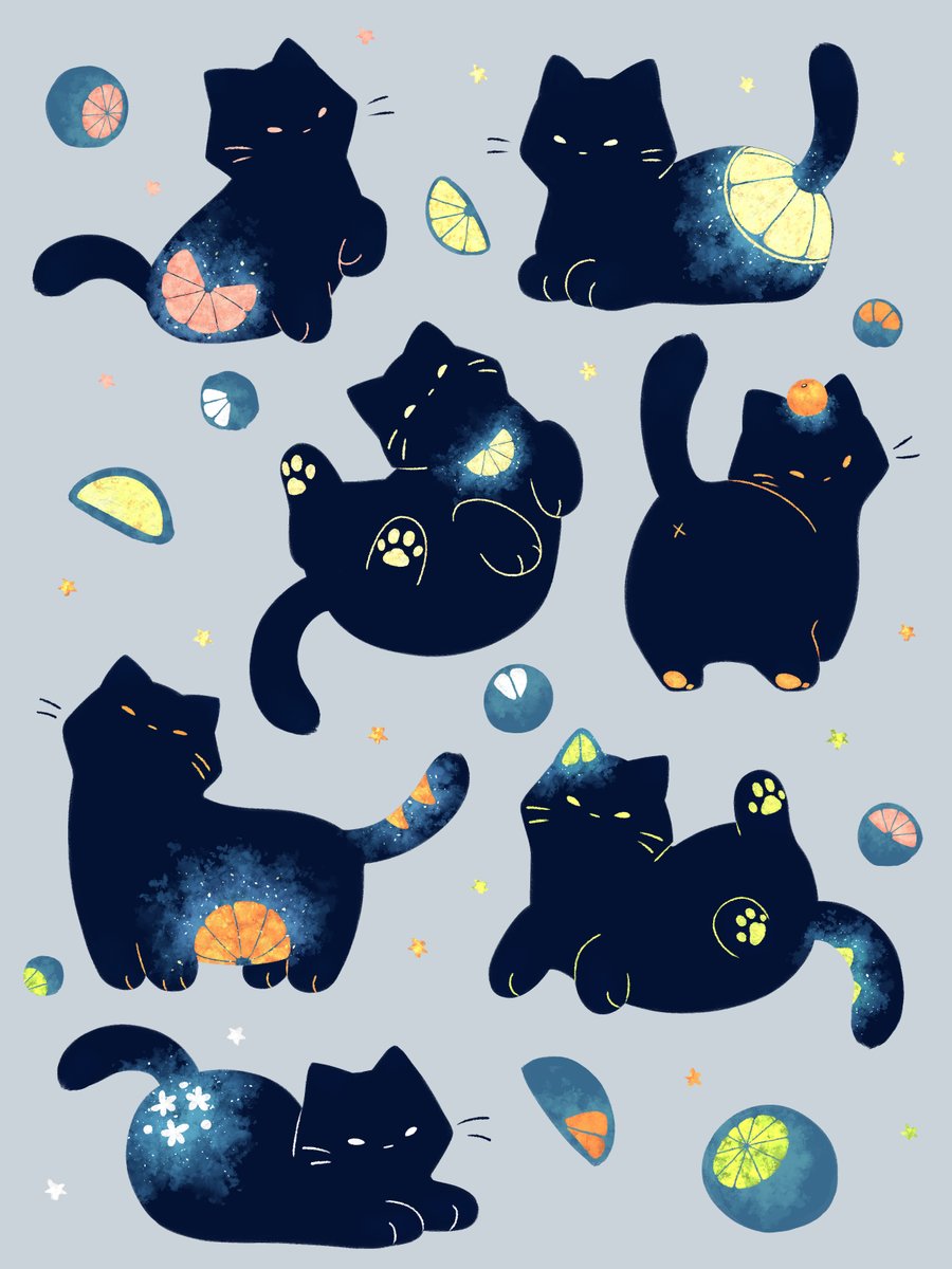 Lazuli3103's tweet photo. 柑橘🍊

#猫　#イラスト https://t.co/Vui0ojX6y9