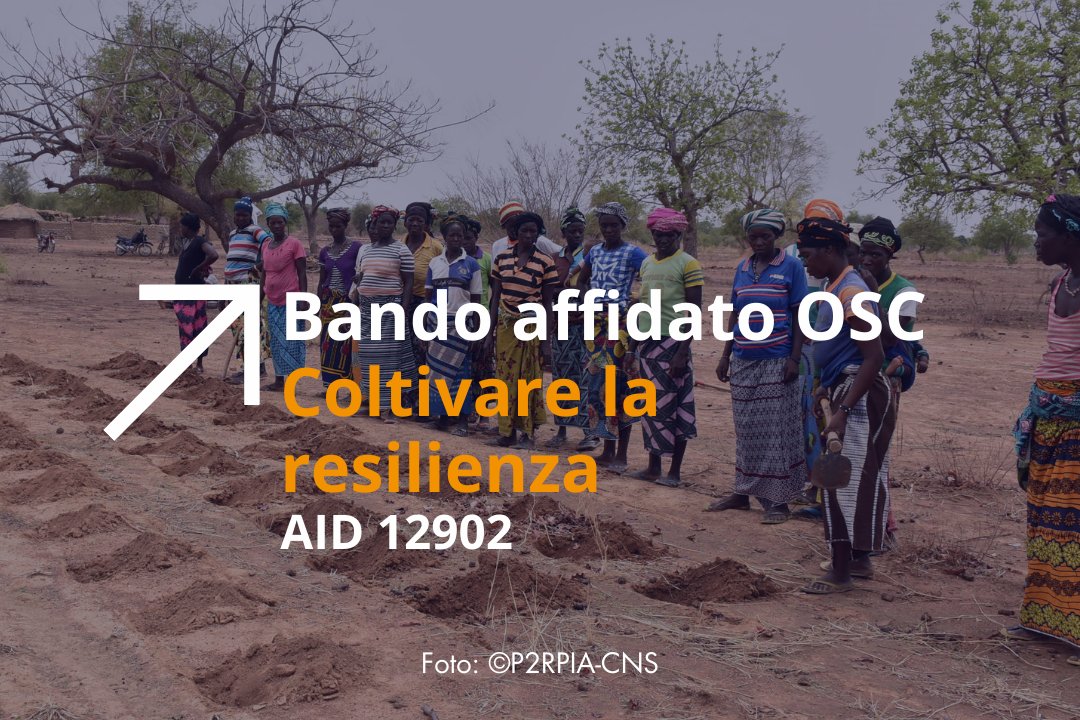 📣  É online il bando relativo all’iniziativa “CULTIVER LA RESILIENCE” (AID 12902/01/0)  

🗓️Scadenza presentazione proposte: 02-05-2024 alle 15:00 (ora di Ouagadougou)  

👉Info: trasparenzaouagadougou.aics.gov.it/archivio97_con…

📷 ©P2RPIA-CNS 
<a href="/aics_it/">AICS Cooperazione_it</a>