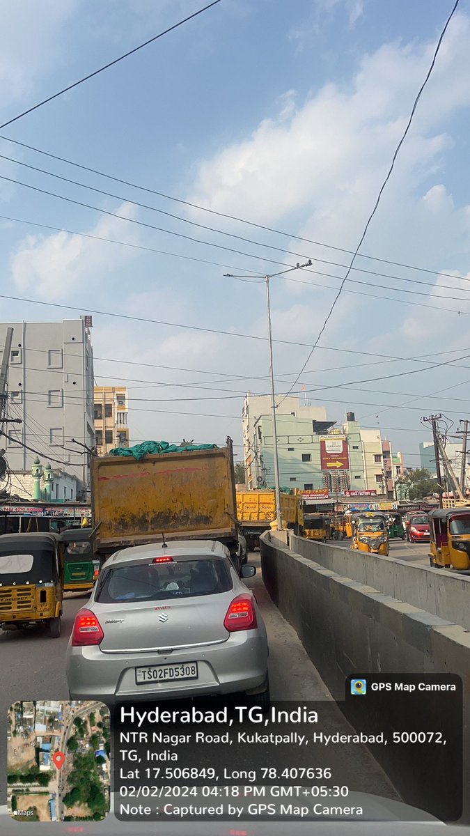 Quthubullapur_'s tweet photo. Hello @HYDTP Lorries carrying sand without covering during prohibited hours. No proper number plates. One vehicle’s number is AP28TC8082. This poses a hazard to the community. Immediate action needed for safety!
@cyberabadpolice 
@CYBTRAFFIC https://t.co/9L0GXR2aqs