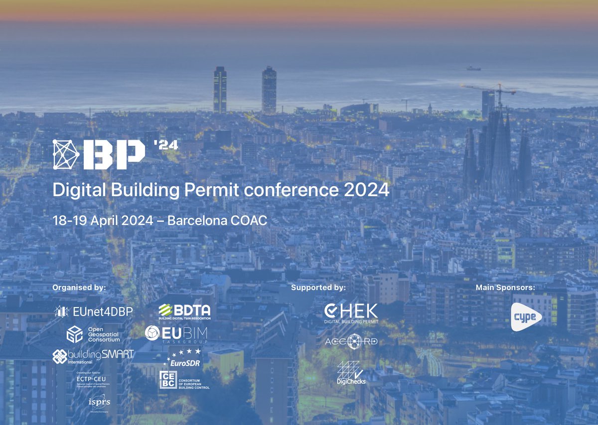 📢🤗Early bird registration extended!! One more week to reserve your place at the DBPconference2024, to meet the whole community around #DigitalBuildingPermit and attend >70 presentations on all the involved aspects. eu4dbp.net/dbpc24/ Looking forward to meeting you there!