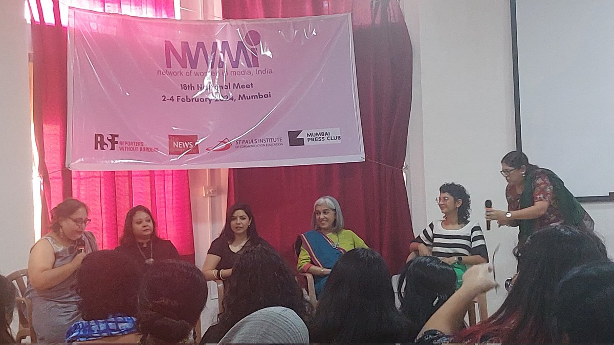 Women journalists from across the country convened in Mumbai for the @NWM_India national conference, where they had the freedom to discuss topics ranging from elections to Bollywood without any restrictions #womenjournalists #Mumbai