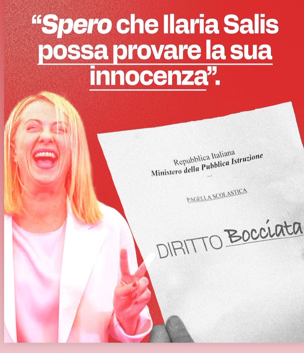 Come può un #PresidenteDelConsiglio…non sapere che l’onere della prova spetta all’accusa ?! Non mi stupisco che una fan del fascista e razzista #Almirante non lo sappia.  Lo #StatoDiDiritto…questo sconosciuto.
#MELONI_è_poca_cosa #MeloniFaiPena 
#MeloniIgnoranteComeSalvini