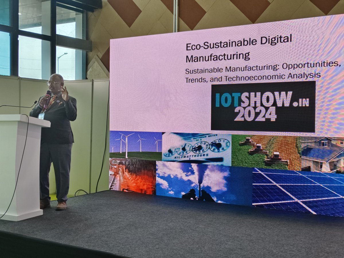 Dr. AT Kishore, Director, DDPA at Dhanwantari Group of Institutions at NITI Aayog is on stage and discussing 'Sustainable Digital Transformation of Electronics Manufacturing' at the IOTshow, IEW, and smartBHARAT 2024.

#cybersecurity #AIOT #EFY #AI #ML #Bengaluru #Bangalore