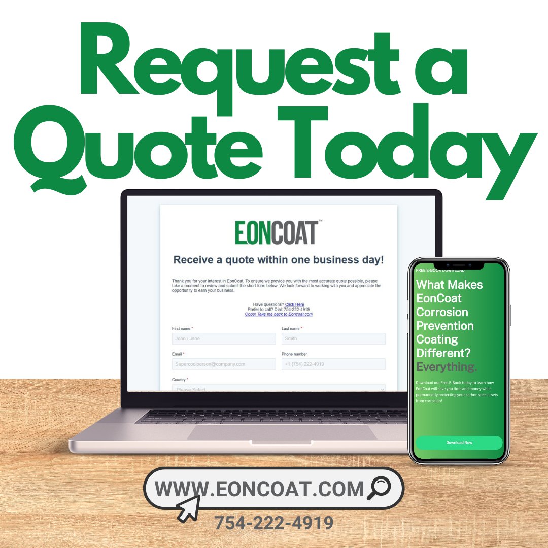 🛡️ Start Protecting with EonCoat Today! 🏭

Prioritize your carbon steel assets with EonCoat. Request a quote now for effective corrosion protection. Our expert team will respond within 24 hours.

Request a quote by clicking the link in our bio!

#corrosionprotection🚀💪🌐