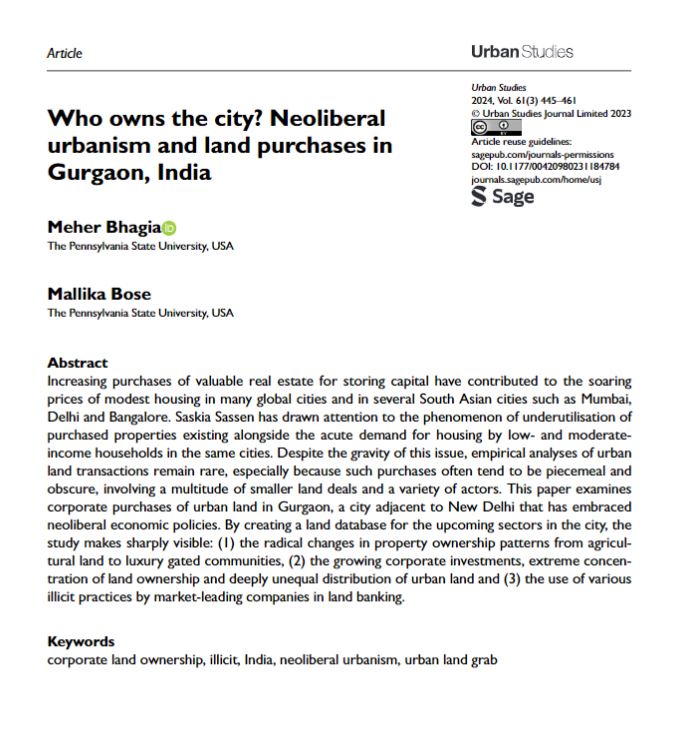 Urban Studies Journal tweet media