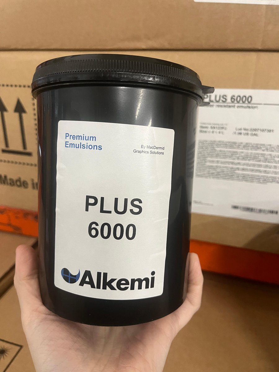 PyramidScreen's tweet photo. #AlkemiPlus6000 , this #DualCure , #highdurable , water resistant #textileemulsion is used by #screenprinters of #plastisol , water based and #dischargeinks
https://t.co/0tKOhBVRgh
#Plus6000 #Plus6000emulsion #screenprintingemulsion #textileprintingemulsion #textileprinter https://t.co/EFT5XYlj9j
