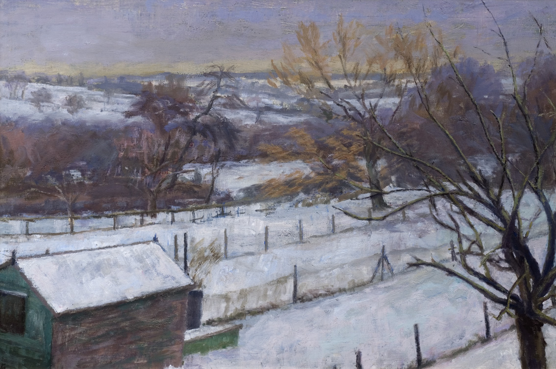 A seasonal scene in Essex for you today from our extensive collection of paintings. This oil on canvas is by East Anglian artist Ann Valerie Gower (1918-2004). Isn’t it lovely? #Essex #Snow #Art