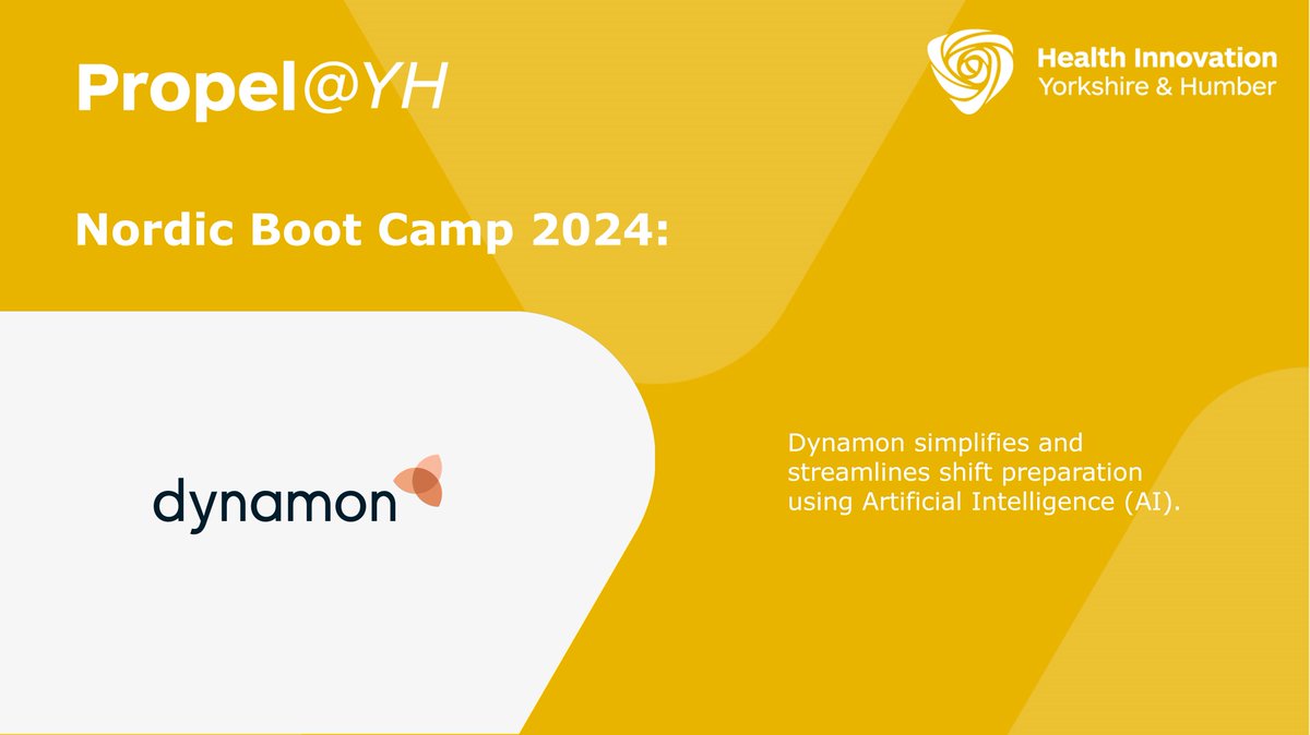 Another of our innovators is Dynamon. Dynamon simplifies and streamlines shift preparation using Artificial Intelligence (AI). Find out more: ow.ly/tNWQ50QuJq5 #DigitalHealth #InternationalInnovator