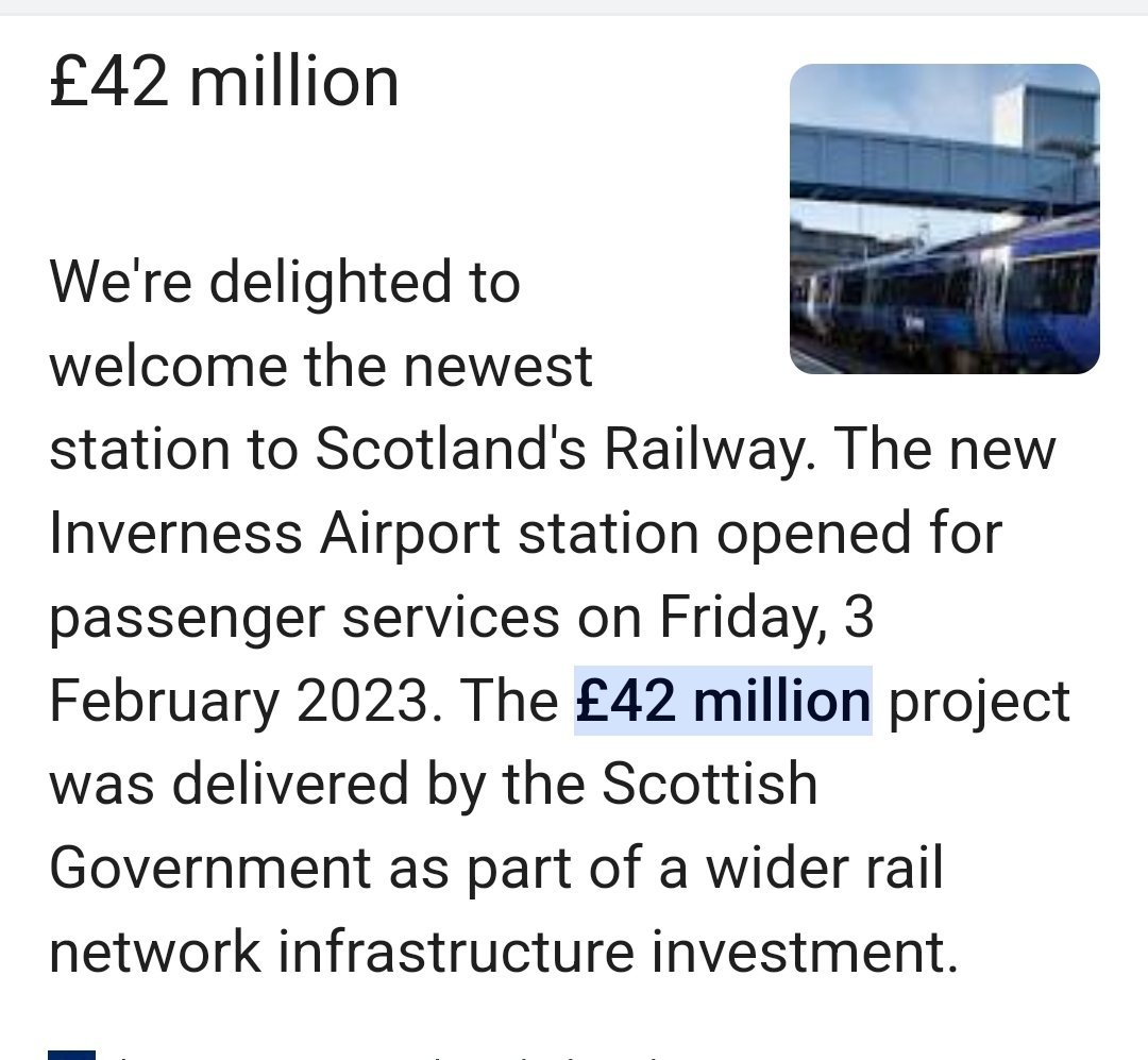 firescot_chief's tweet image. £42m spent for 50k passengers a year. 
That's 137.4 passengers a DAY. 
How long will it take to pay for itself?

Meanwhile £42m could have been spent fixing the constant issues on the line from Ayr. 

@ScotExpress