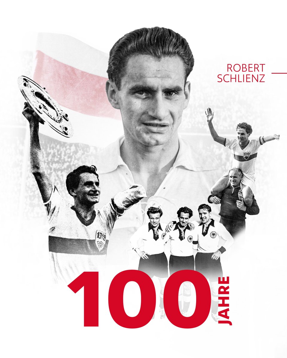 VfB's tweet photo. Am morgigen Samstag ist ein großer Tag für den VfB Stuttgart: Robert Schlienz wäre 1️⃣0️⃣0️⃣ Jahre alt geworden!
„Ohne ihn hätte der VfB keinen Platz in der Bundesliga gekriegt“, so schrieb es einst die Sportjournalisten-Legende Hans Blickensdörfer. Wir erinnern an den im Juni 1995 verstorbenen Ehrenspielführer, eine der größten Persönlichkeiten in der weiß-roten Vereinsgeschichte. ⚪️🔴
Zur Meldung gelangt ihr hier:
🔗 https://t.co/0dPpMEEUx1
#VfB | Robert #Schlienz | #100Jahre