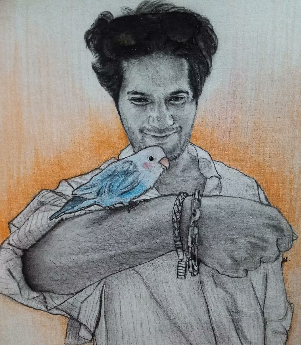 DQ and Bird 🦜 @dulQuer #dqsalmaan #dq #artwork