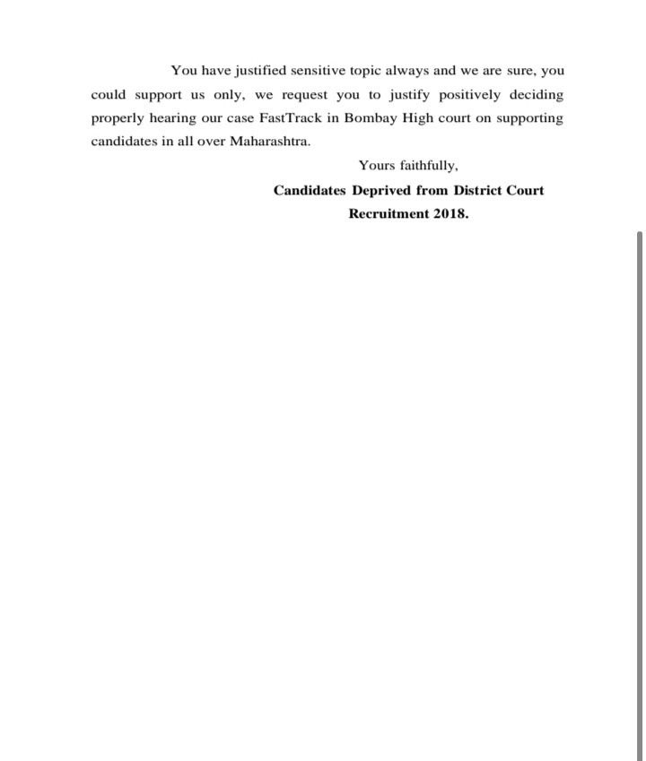 e_warkad's tweet photo. #maharashtra_districtcourtrecruitment2018_needjustice
@devendra4maha
@mieknathshinde
@draupadi_murmu7
@PMOIndia
@D_Y_Chandrachud
@maha_governor
@Dev_Fadnavis
#Maharashtra
@ANI
@TV9Marathi 
@AjitPawarSpeaks https://t.co/2qD62VQmqA