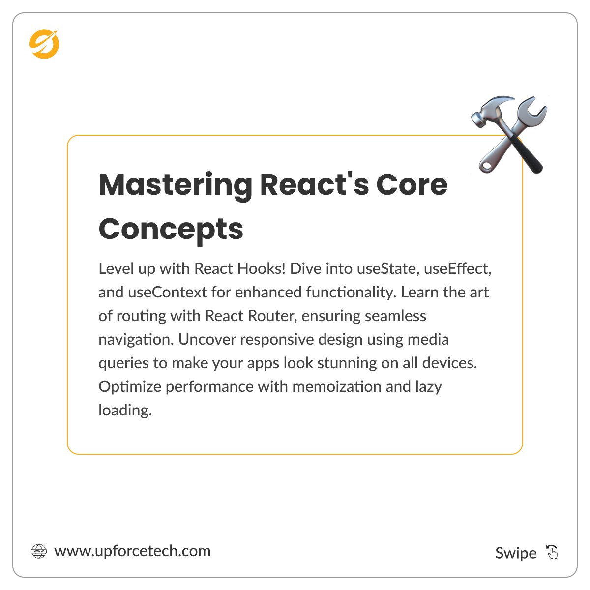 UpforceT60125's tweet image. Explore cutting-edge technologies, sleek designs, and limitless possibilities that await on the horizon. The evolution of user interfaces is at your fingertips – swipe through and witness the next era of web innovation! 🔮🌐 #FrontendFuture #WebDevelopment #InnovationUnleashed&quot;