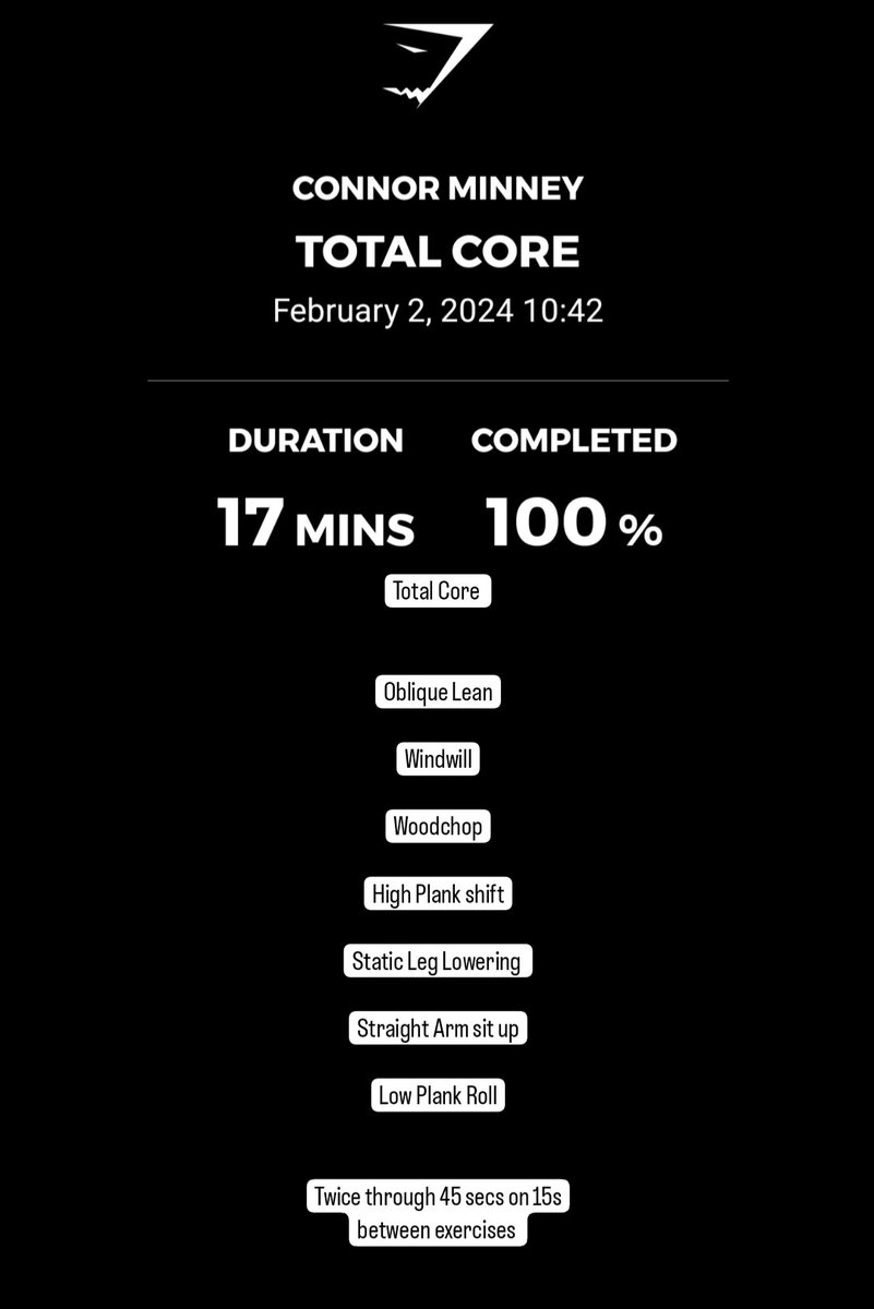 starr3126's tweet photo. Home workout today #TotalCore #GymShark66
@Gymshark
Small gains π https://t.co/VXPfr6wifm