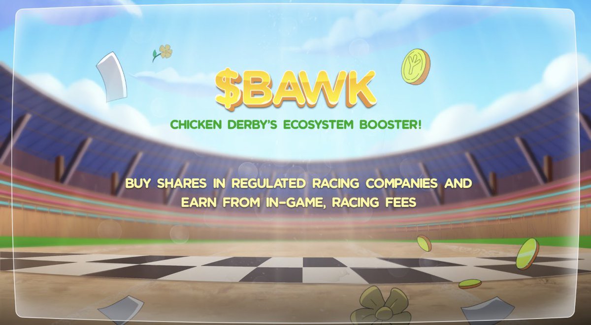 It is an honor to announce that I will be joining the <a href="/ChickenDerbycom/">Chicken Derby</a> collab team for their upcoming token presale of $BAWK

What is Chicken Derby?

- A gaming project with +145,000 races and counting
- $1.5M in payouts since launch
- $10M in secondary sales

$BAWK info in pic