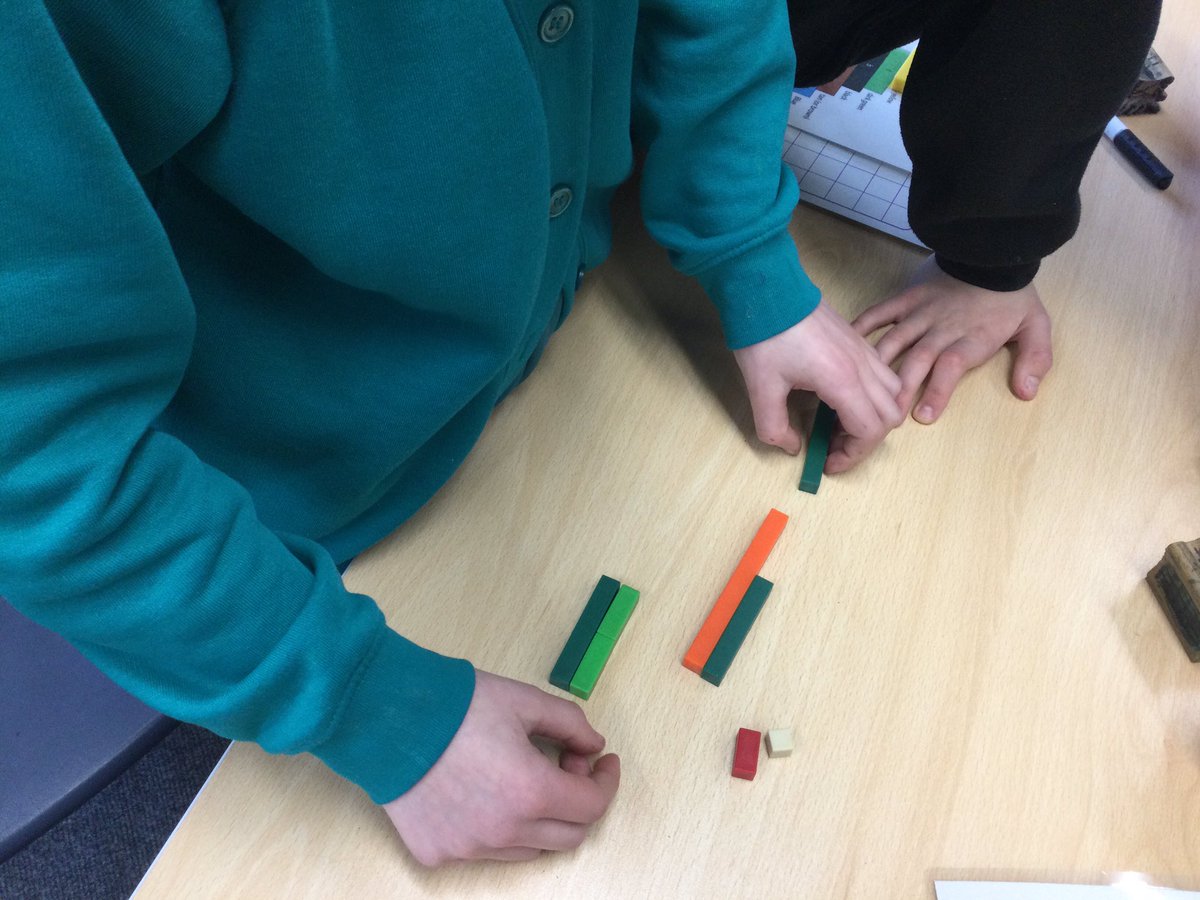 BelmontCP's tweet image. Year Five and Six have been using cuisenaire rods to explore algebra. Manipulatives help to embed understanding #CPA #masterymaths #belmontmaths