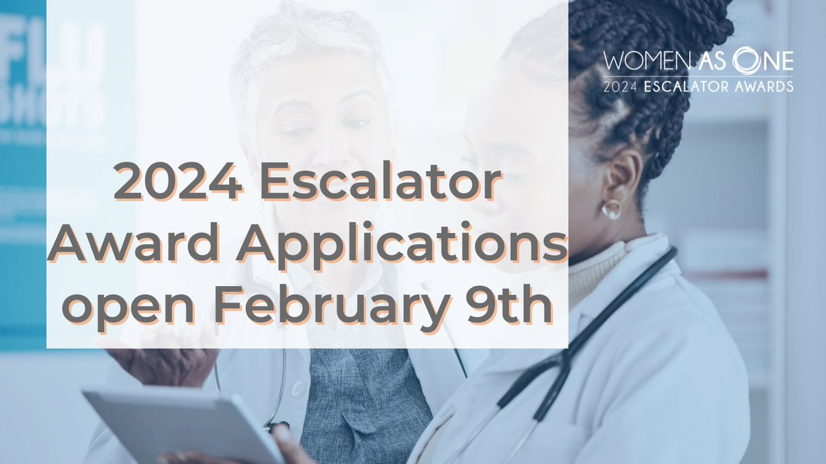 ICYMI: The #EscalatorAwards are back for 2024, with applications opening on February 9th! 🎊 Receive funding awards of $20,000 (Mentors) and $7,000 (Mentees), unique mentorship opportunities, and so much more! Learn more: bit.ly/3uhMT5s #WIC #CardioTwitter #MedTwitter