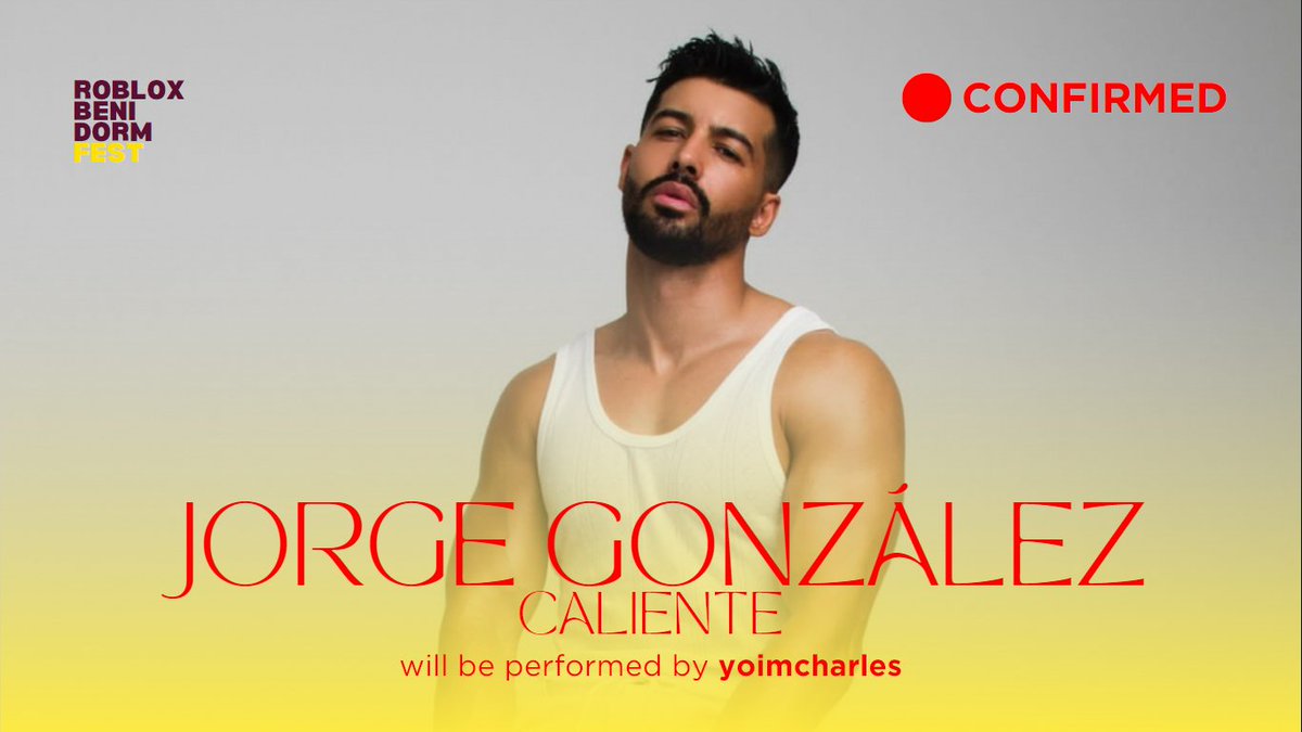 SongRoblox69383's tweet photo. The participation of Jorge González at the Roblox Benidorm Fest 2024 has been confirmed. The participating song is 'Caliente'

#RobloxBenidormFest https://t.co/7cEqzywE2Z